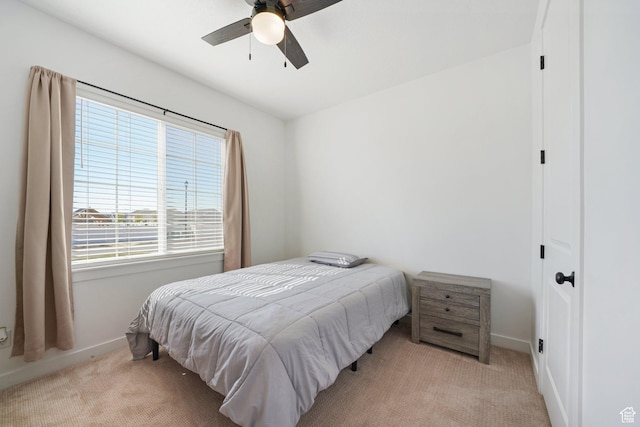 788 N 2100 E, Spanish Fork, UT 84660 - bedroom featuring baseboards, light colored carpet, and ceiling fan