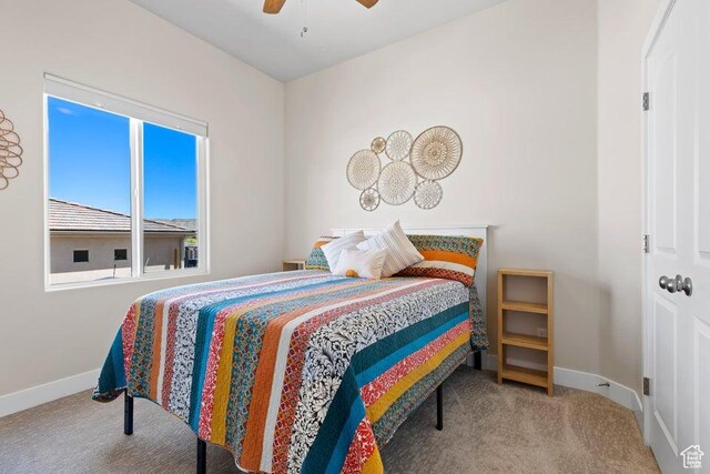 1920 W 180 N, Hurricane, UT 84737 - bedroom featuring carpet floors, a ceiling fan, and baseboards
