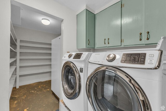 3788 W Hillsboro Cir, West Jordan, UT 84084 - laundry area with separate washer and dryer and cabinet space