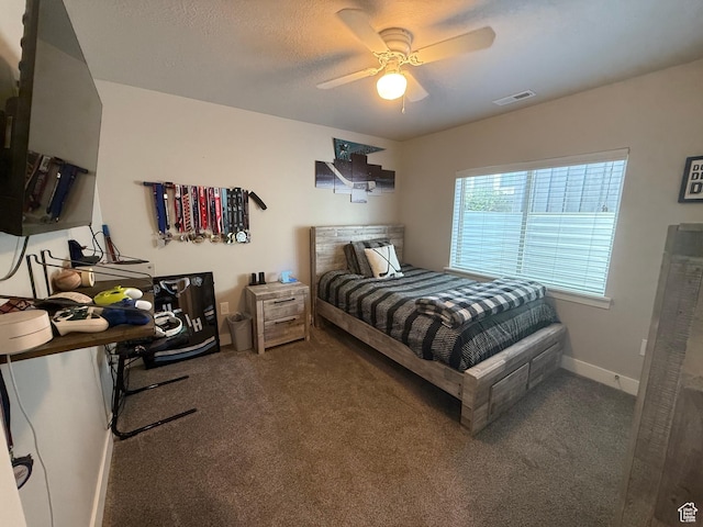 9104 N Cornwall Way E, Eagle Mountain, UT 84005 - carpeted bedroom with baseboards and a ceiling fan