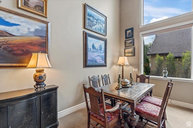 6109 S Vine Bend Ln, Murray, UT 84121 - dining area featuring carpet and baseboards