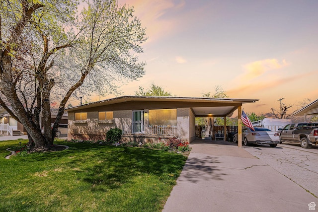 2005 N 500 E, North Ogden, UT 84414 - view of front of property featuring brick siding, a lawn, and concrete driveway