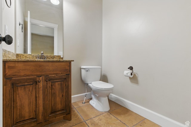 1247 N Baycrest Dr, Saratoga Springs, UT 84045 - bathroom with tile patterned flooring, vanity, toilet, and baseboards