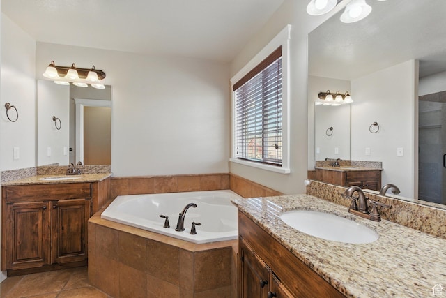 1247 N Baycrest Dr, Saratoga Springs, UT 84045 - full bath featuring two vanities, a bath, and a sink