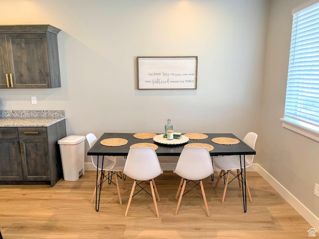150 W Seasons Ln Unit 4, Garden City, UT 84028 - dining space featuring light wood-type flooring and baseboards