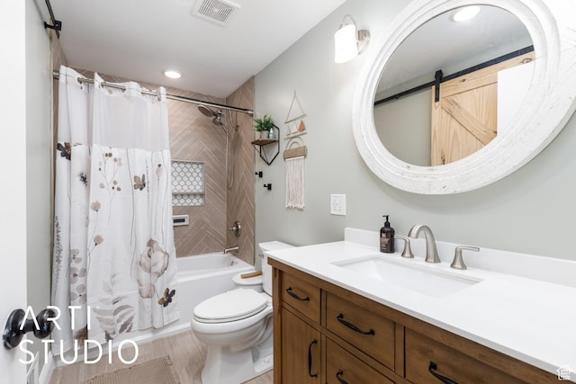4351 W 1400 N, Plain City, UT 84404 - full bath with shower / tub combo, visible vents, vanity, and toilet