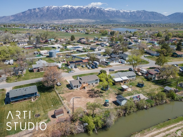 4351 W 1400 N, Plain City, UT 84404 - birds eye view of property featuring a water and mountain view and a residential view