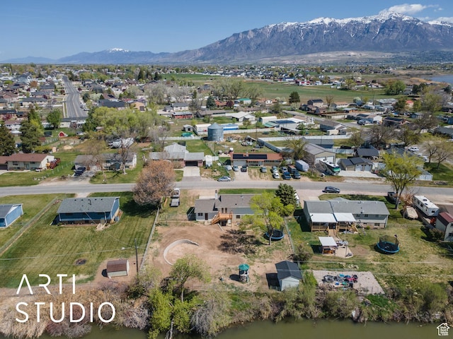 4351 W 1400 N, Plain City, UT 84404 - aerial view featuring a residential view and a water and mountain view