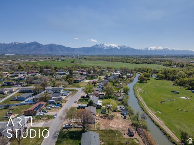 4351 W 1400 N, Plain City, UT 84404 - drone / aerial view featuring a water and mountain view and a residential view