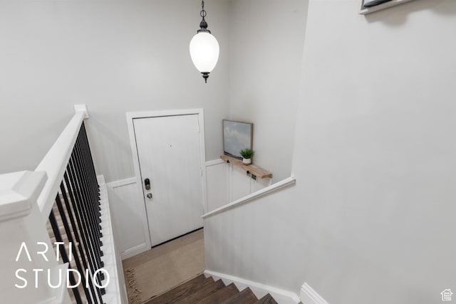 4351 W 1400 N, Plain City, UT 84404 - stairway with wood finished floors
