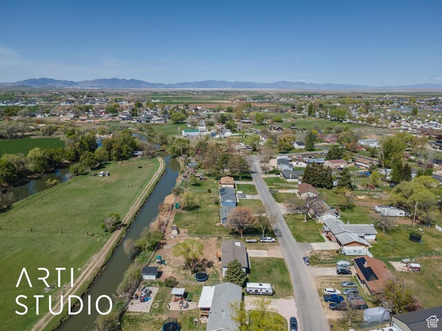 4351 W 1400 N, Plain City, UT 84404 - drone / aerial view with a water and mountain view and a residential view
