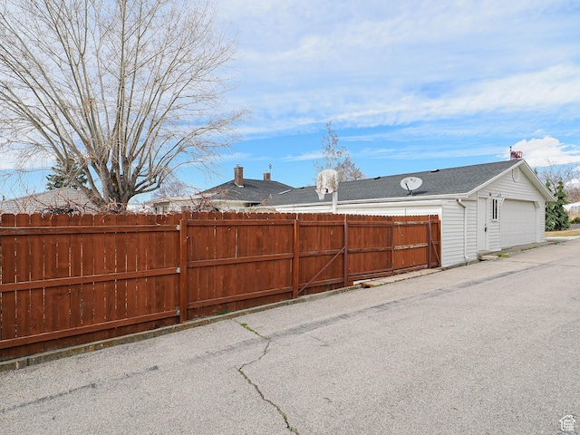 exterior space featuring fence