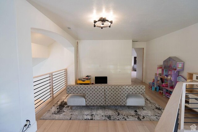 14661 S Rock Canyon Cir W, Herriman, UT 84096 - living area featuring wood finished floors