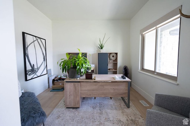 14661 S Rock Canyon Cir W, Herriman, UT 84096 - office area featuring light wood-type flooring and baseboards