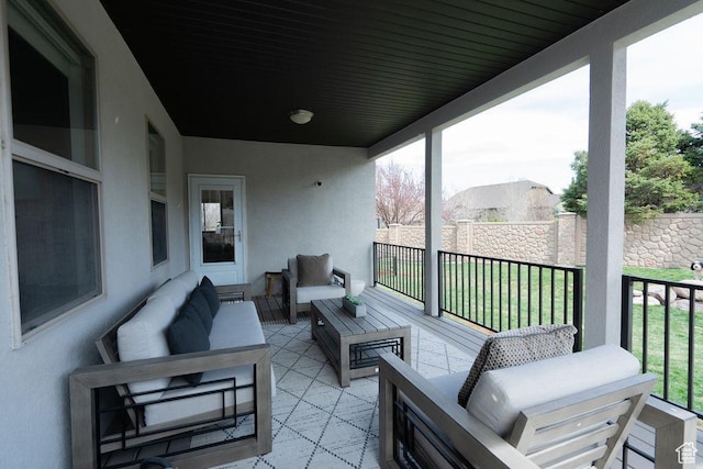 14661 S Rock Canyon Cir W, Herriman, UT 84096 - view of patio / terrace featuring outdoor lounge area