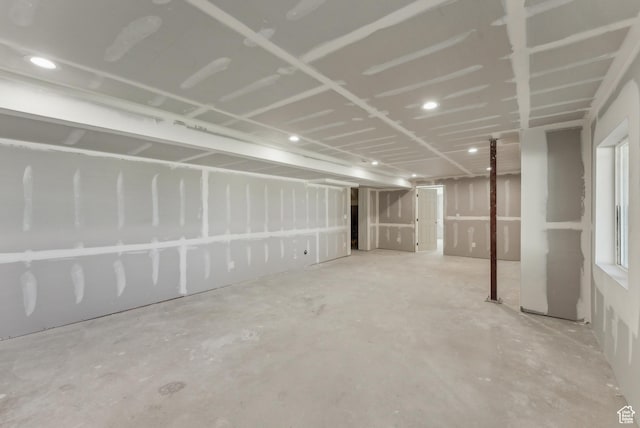 view of unfinished below grade area