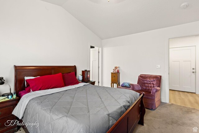 2261 S Tonaquint Dr W Unit 55, St George, UT 84770 - carpeted bedroom with vaulted ceiling