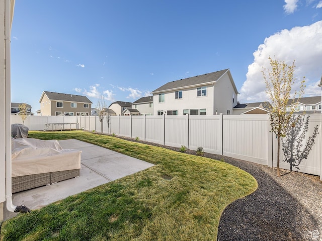 1058 S 800 W, American Fork, UT 84003 - view of yard featuring a residential view, a fenced backyard, and a patio