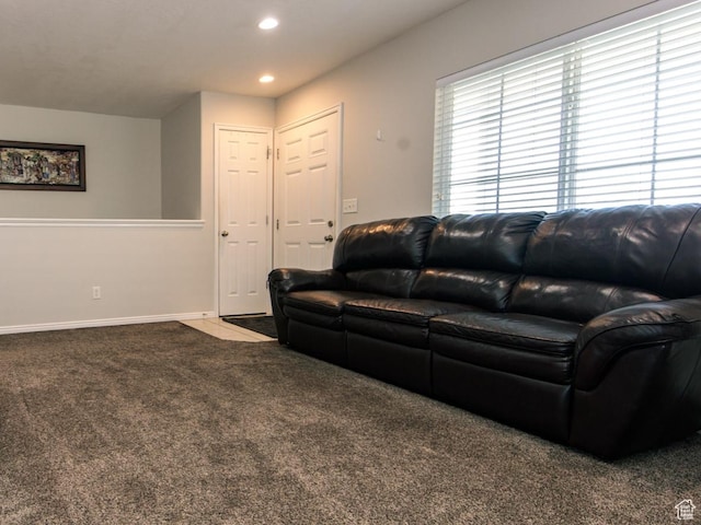 3611 W 850 S, Syracuse, UT 84075 - carpeted living room with baseboards and recessed lighting