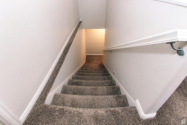 3611 W 850 S, Syracuse, UT 84075 - staircase featuring baseboards and carpet flooring