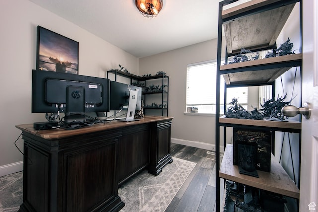 3611 W 850 S, Syracuse, UT 84075 - office with baseboards and wood finished floors