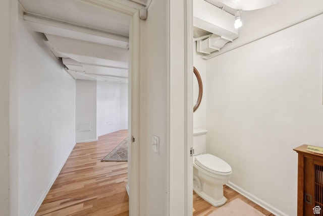 1500 E Arlington Dr, Salt Lake City, UT 84103 - bathroom with wood finished floors, toilet, and baseboards