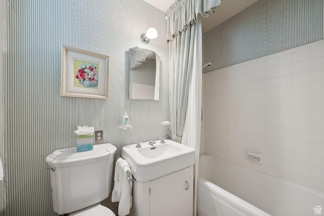 1500 E Arlington Dr, Salt Lake City, UT 84103 - bathroom featuring shower / bath combination, vanity, and toilet