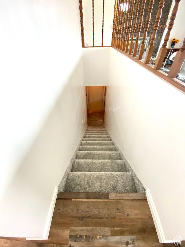 155 W 350 S, Glenwood, UT 84730 - stairway with wood finished floors