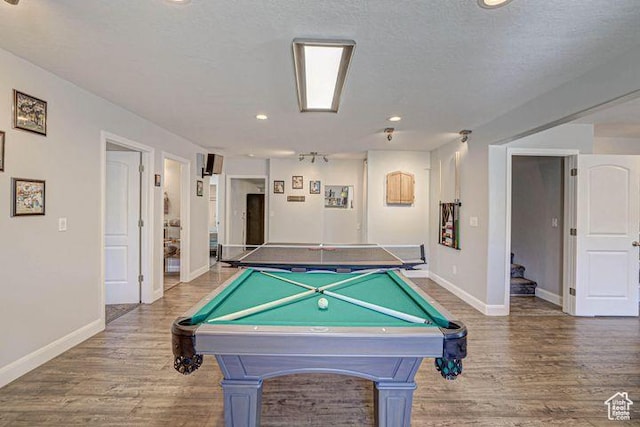 715 S Peachtree Dr, Toquerville, UT 84774 - playroom with baseboards, billiards, wood finished floors, and recessed lighting