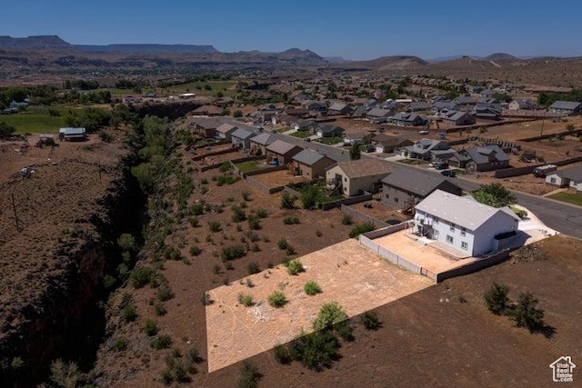 715 S Peachtree Dr, Toquerville, UT 84774 - bird's eye view featuring a residential view and a mountain view