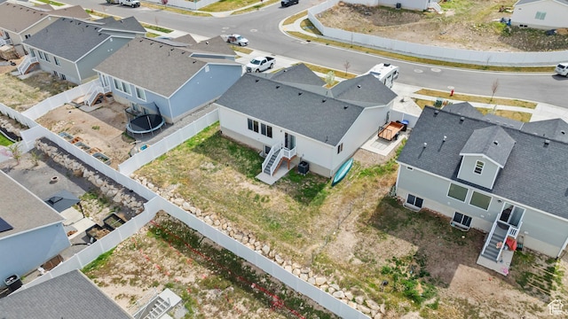 bird's eye view with a residential view