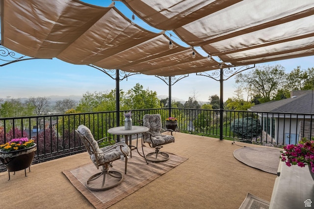 1230 E 11th Ave N, Salt Lake City, UT 84103 - view of patio featuring a pergola and a balcony