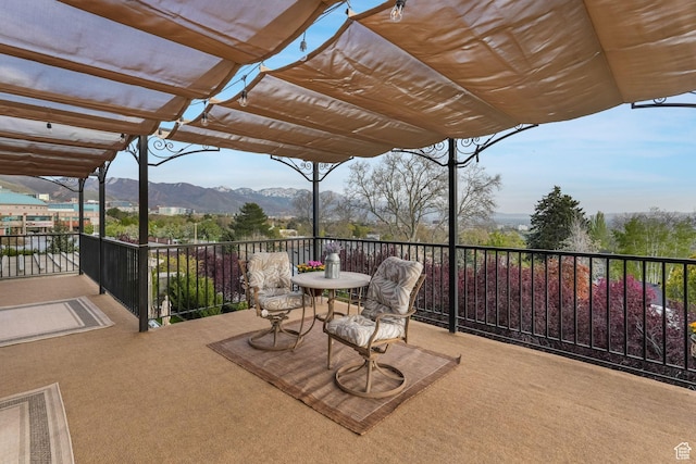 1230 E 11th Ave N, Salt Lake City, UT 84103 - view of patio featuring a mountain view and a balcony