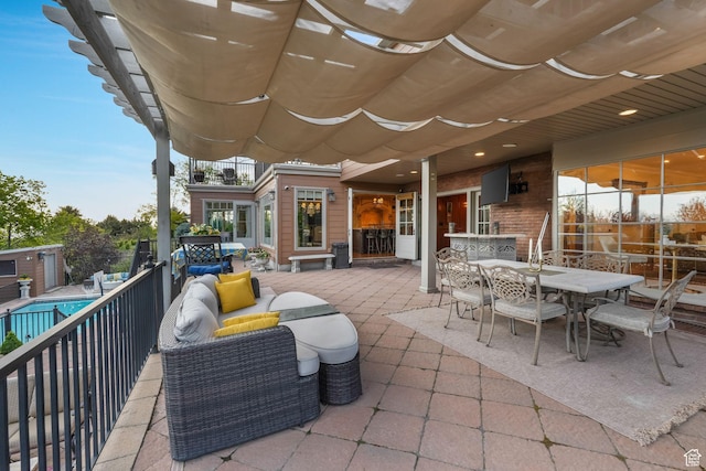 1230 E 11th Ave N, Salt Lake City, UT 84103 - view of patio featuring an outdoor pool and outdoor dining space