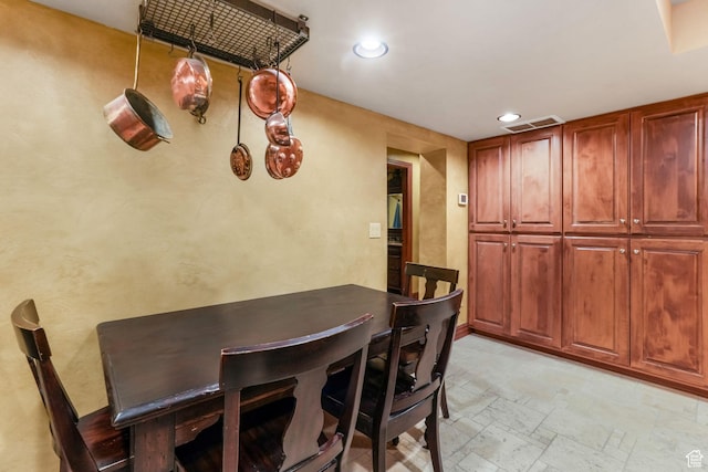 1230 E 11th Ave N, Salt Lake City, UT 84103 - dining area featuring recessed lighting, stone tile floors, and visible vents