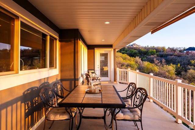 view of balcony
