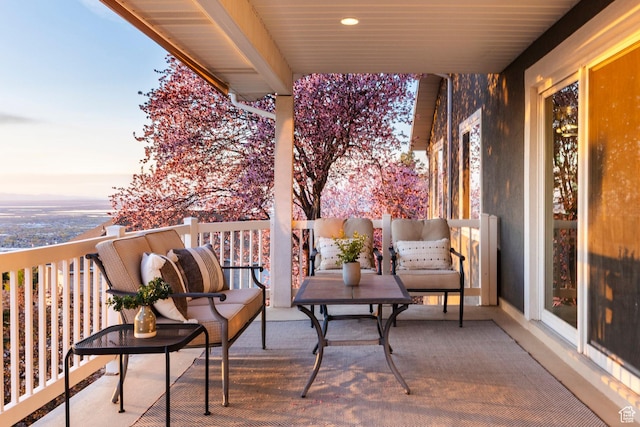 balcony with an outdoor living space