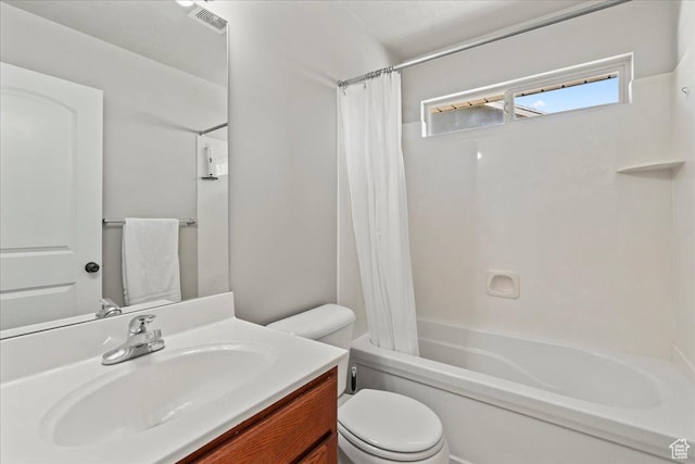 7134 S Rialto Way, West Jordan, UT 84081 - bathroom with toilet, shower / tub combo, and vanity