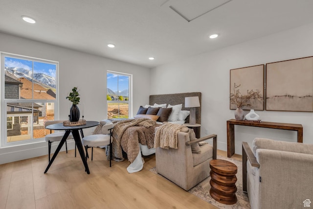 1338 S 1220 E, Salem, UT 84653 - bedroom with baseboards, recessed lighting, and light wood-style flooring
