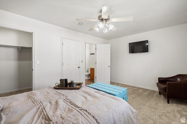 325 E 2300 N, North Ogden, UT 84414 - carpeted bedroom with ensuite bath, ceiling fan, and baseboards