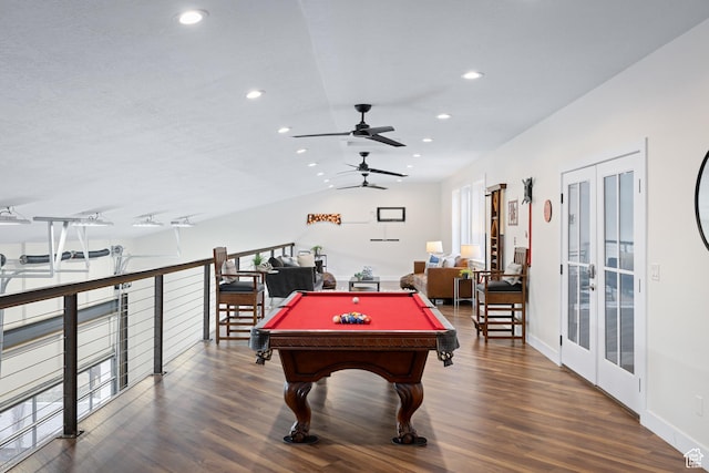 1263 E Chapman Ct, Alpine, UT 84004 - recreation room featuring ceiling fan, healthy amount of natural light, wood finished floors, billiards table, and recessed lighting