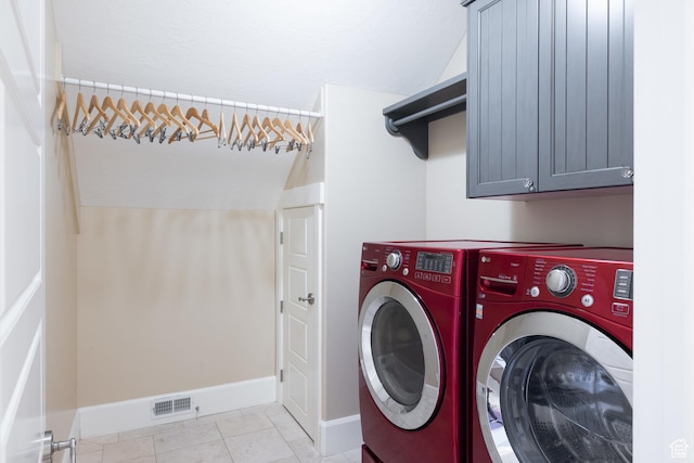1263 E Chapman Ct, Alpine, UT 84004 - laundry room with washing machine and dryer, cabinet space, and baseboards
