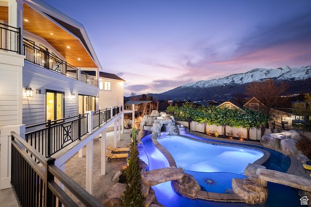 1263 E Chapman Ct, Alpine, UT 84004 - view of pool with a mountain view