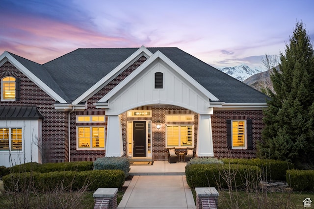 1263 E Chapman Ct, Alpine, UT 84004 - view of front of house with brick siding and board and batten siding