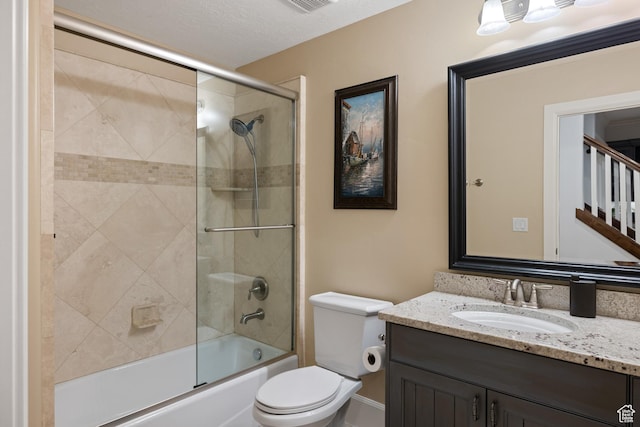 1263 E Chapman Ct, Alpine, UT 84004 - bathroom featuring toilet, vanity, shower / bath combination with glass door, and baseboards
