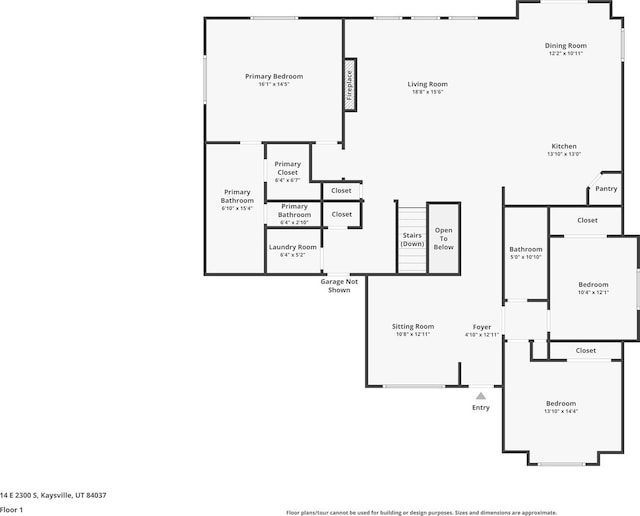 14 E 2300 S, Kaysville, UT 84037 - room layout