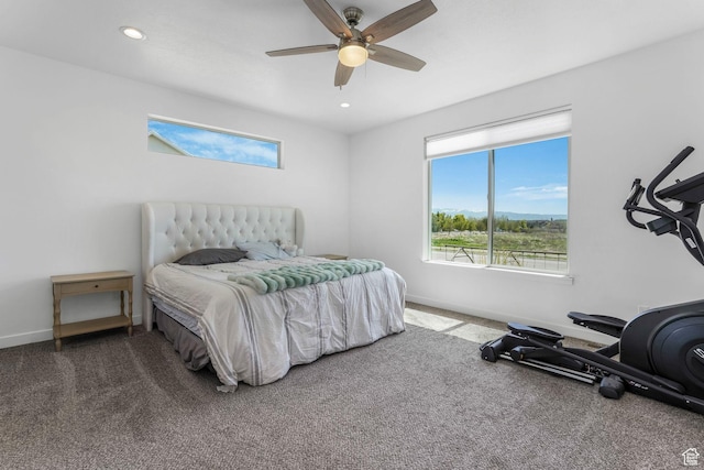 14 E 2300 S, Kaysville, UT 84037 - carpeted bedroom with baseboards, recessed lighting, and a ceiling fan
