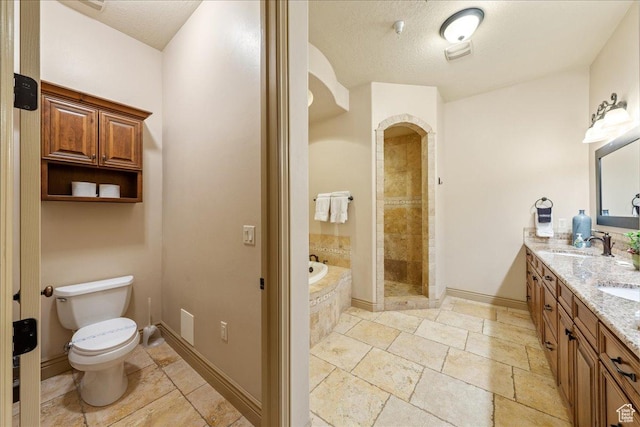 188 N 6680 W Unit 4, Hurricane, UT 84737 - full bath with a shower stall, a sink, a textured ceiling, a bath, and toilet