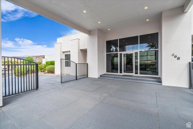 view of patio with a balcony
