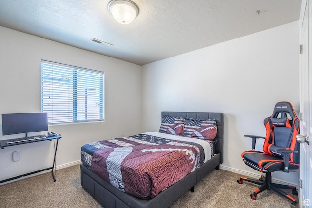 1024 Painted Cloud Pl, Washington, UT 84780 - carpeted bedroom with baseboards, visible vents, and a textured ceiling